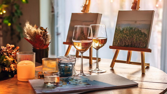 Paint & Sip Party – Acrylic Painting Kit for 2-6 Friends